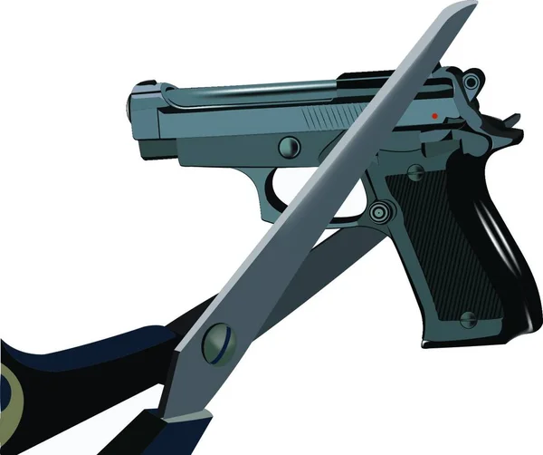 Armes Cutt Illustration Vectorielle Isolée Sur Blanc — Image vectorielle