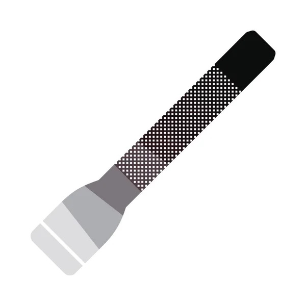Taschenlampensymbol Der Polizei Flache Farbe Leiterdesign Vektorillustration — Stockvektor
