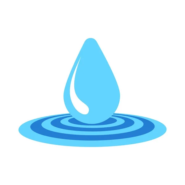 Icono Gota Agua Diseño Color Plano Ilustración Vectorial — Vector de stock