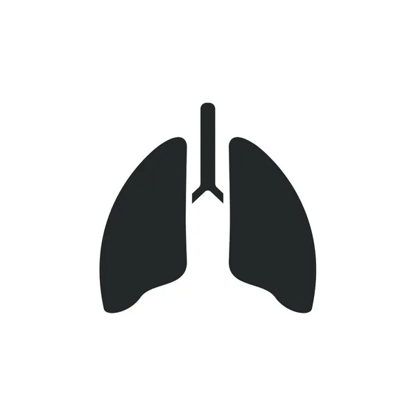 Icône Poumons Sur Fond Blanc Illustration Vectorielle Isolée — Image vectorielle