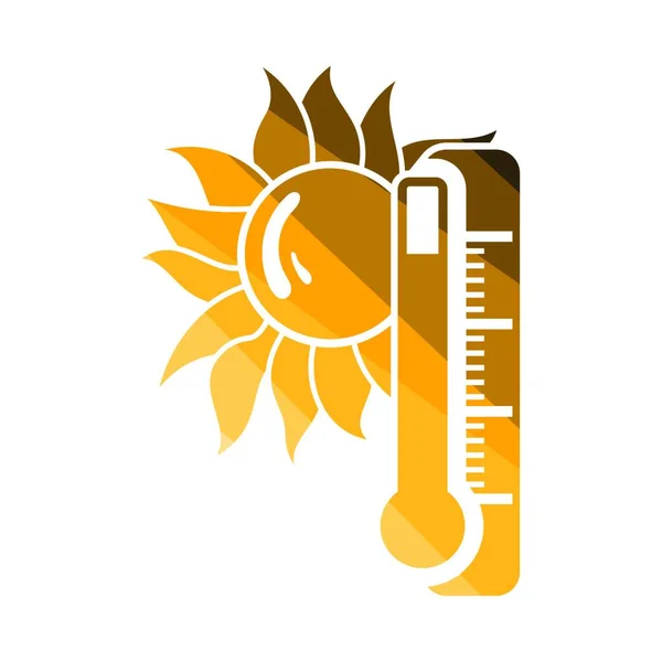 Ікона Тепла Влітку Дизайн Плоских Кольорів Сходів Векторна Ілюстрація — стоковий вектор
