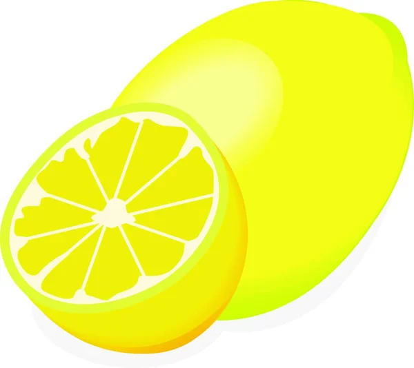 Citron Isolé Sur Fond Blanc Illustration Vectorielle — Image vectorielle