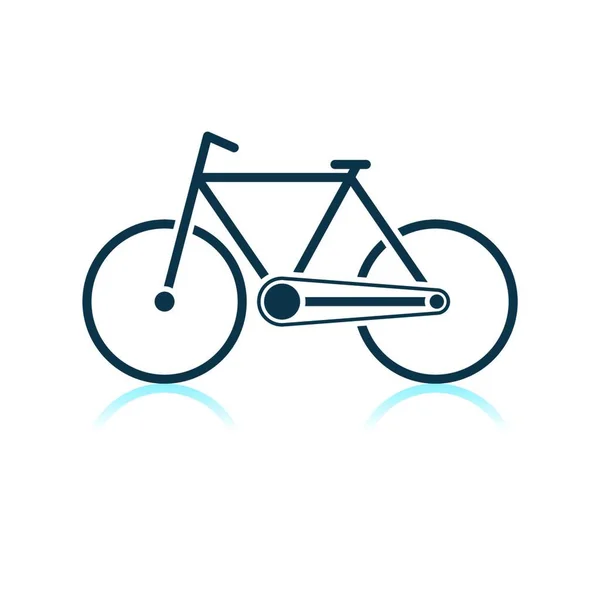 Ecological Bike Icon Shadow Reflection Design Vector Illustration — Stock Vector