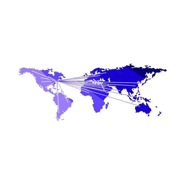 Χάρτης Οδηγίες Όλα Μέρη Του Κόσμου Επίπεδη Χρώμα Σκάλα Σχεδιασμού — Διανυσματικό Αρχείο