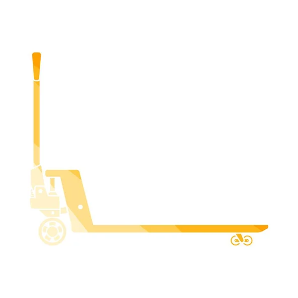 Hydraulische Trolley Jack Icoon Vlakke Kleuren Ladder Ontwerp Vector Illustratie — Stockvector