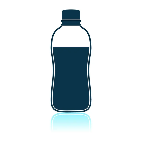 Sport Bottle Drink Icon Shadow Reflection Design Vector Illustration — Stock Vector