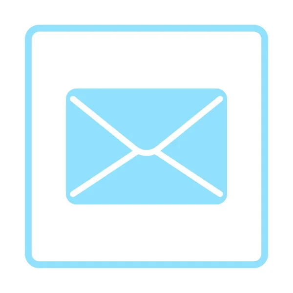 Mail Symbol Blaues Rahmendesign Vektorillustration — Stockvektor