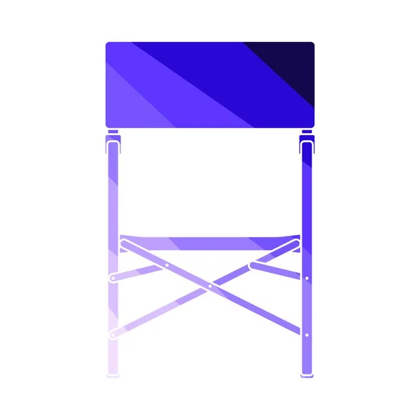 Icon Fishing Folding Chair Плоская Цветовая Лестница Векторная Миграция — стоковый вектор