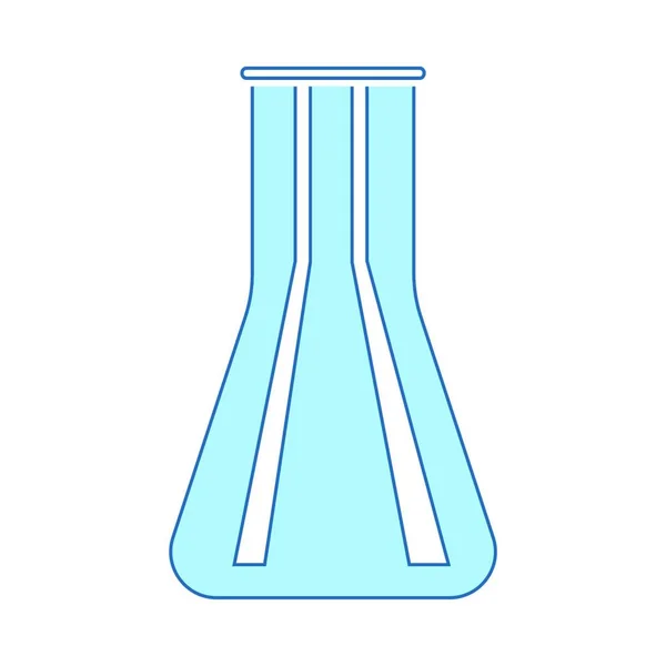 Icône Des Ampoules Chimiques Ligne Mince Avec Conception Remplissage Bleu — Image vectorielle