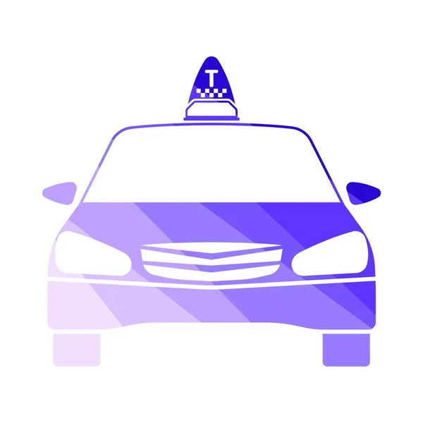 Вид Спереду Піктограми Таксі Дизайн Плоских Кольорів Сходів Векторна Ілюстрація — стоковий вектор