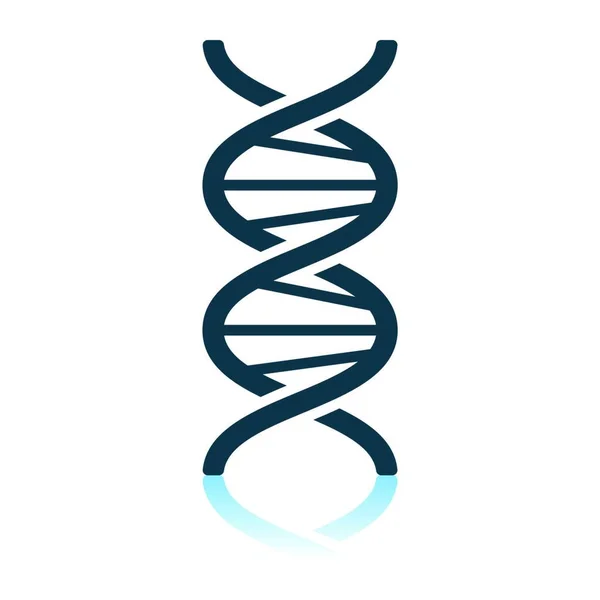 Dna のアイコン 影反射設計 ベクトル図 — ストックベクタ