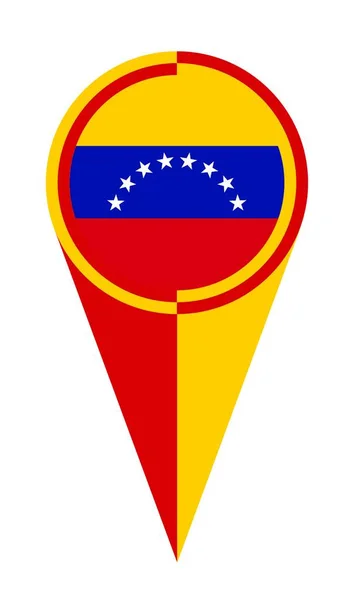 Маркер Местоположения Значка Значка Карты Венесуэлы — стоковый вектор