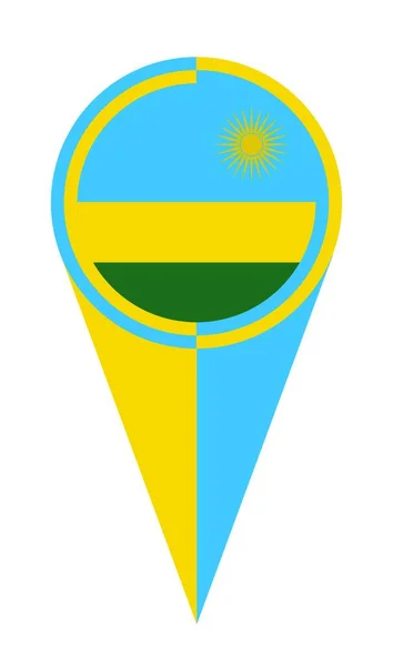 Rwanda Map Pointer Pin Icon Marker — стоковий вектор