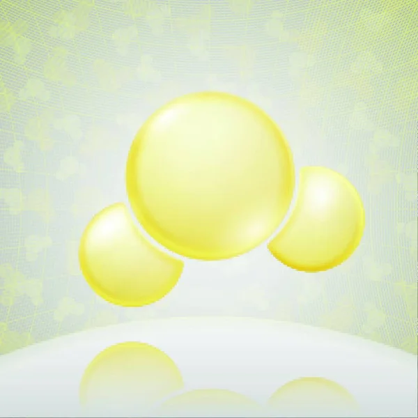 Science Background Yellow Molecule Vector Illustration — Stock Vector