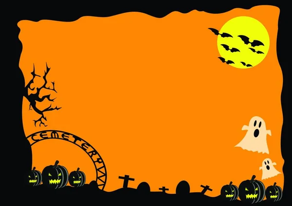 Halloween Pozadí Obraz Umění — Stockový vektor