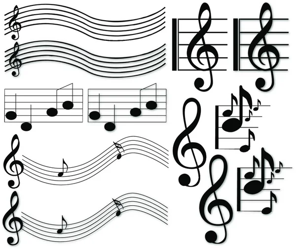 Музичні Ноти Знаки Ілюстрації Звільняються — стоковий вектор
