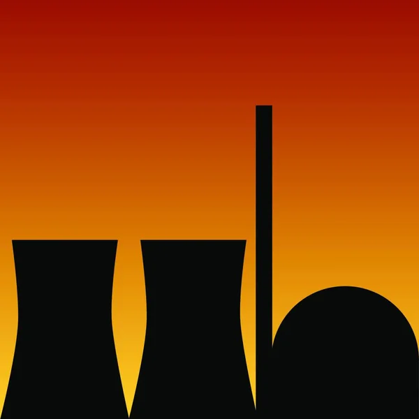 Central Nuclear Energía Atómica Señal Atómica Ilustraciones Vectoriales — Archivo Imágenes Vectoriales