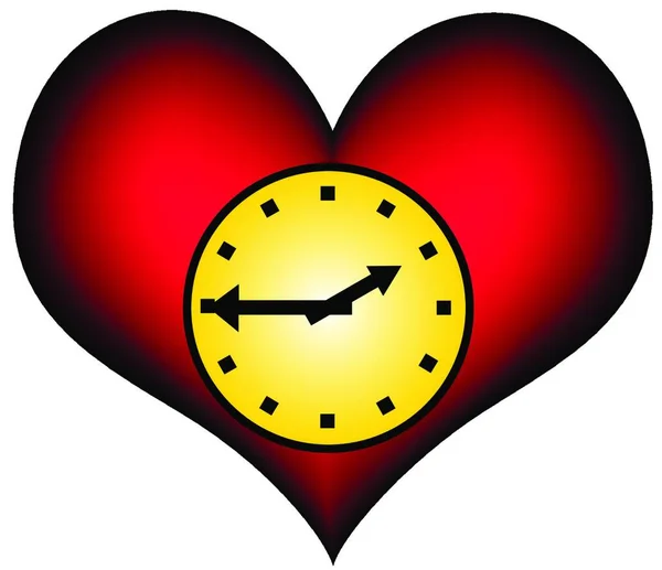 Heart Clock Lifetime Exempt Vector Image — Stock Vector