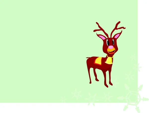 Noël Santa Rennes Avec Fond Couleur Pour Thème Noël — Image vectorielle