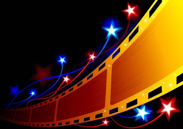 Σχεδιασμός Για Πρεμιέρα Ταινίας Προβολή Στον Κινηματογράφο — Διανυσματικό Αρχείο