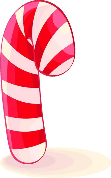 크리스마스 캔디는 바탕에 줄무늬입니다 휴가의 상징입니다 일러스트 — 스톡 벡터