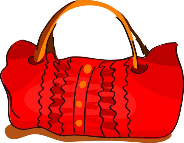 Borsa Del Fumetto Vettoriale Rosso Sfondo Bianco — Vettoriale Stock