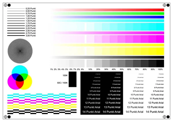 Feuille Test Imprimante 600Dpi — Image vectorielle