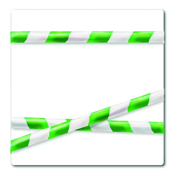 Luftschlange Grün Und Weiß — Stockvektor