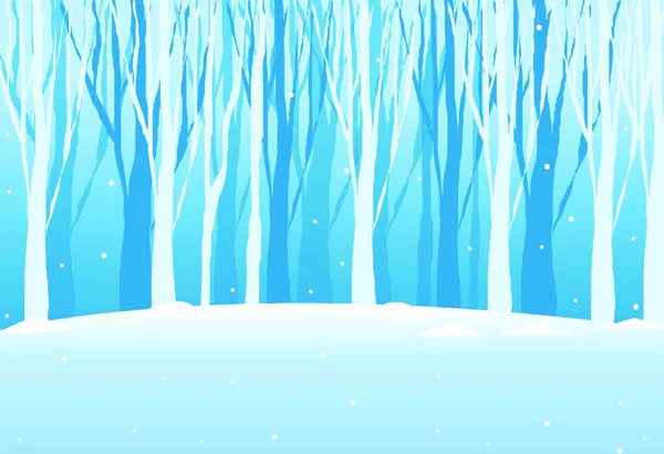 冬の森のクローズアップ — ストックベクタ