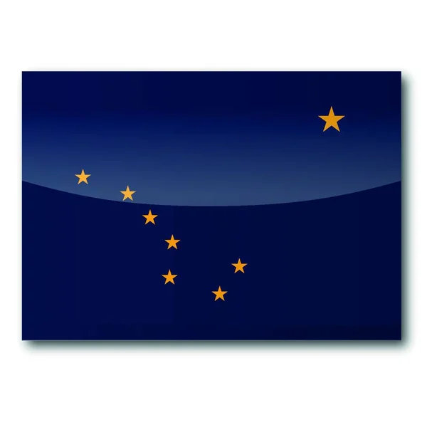 Vlag Alaska Vector Illustratie — Stockvector