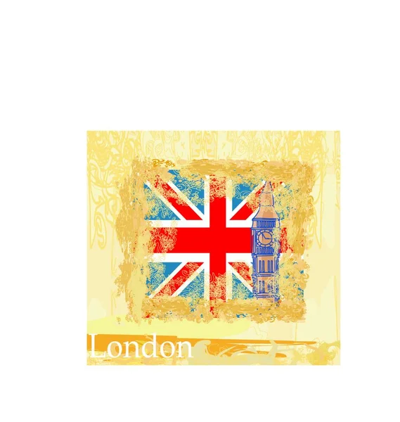 Гранж Баннер Лондоном — стоковый вектор