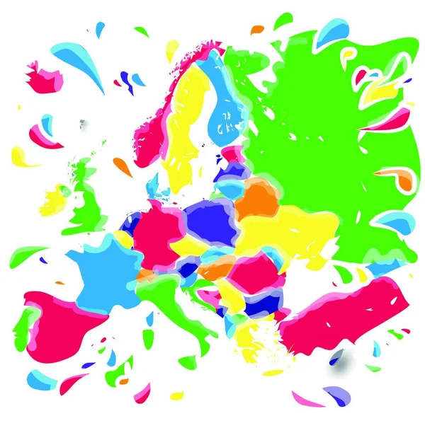 Taches Taches Avec Europe — Image vectorielle