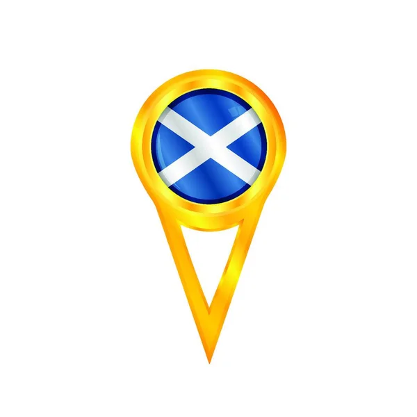 Épinglette Avec Drapeau National Écosse — Image vectorielle