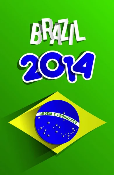 Yaratıcı Dünya Kupası Brezilya 2014 Vektör Çizim — Stok Vektör