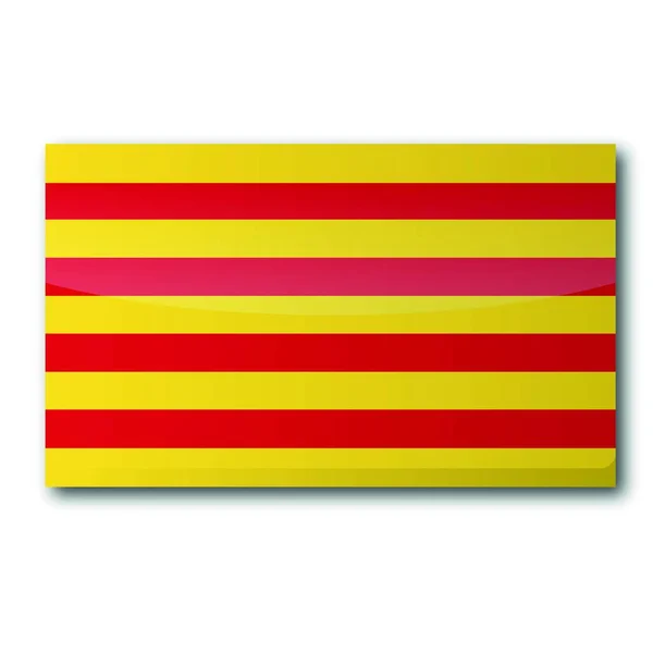 Flagga Katalonien Vektor Illustration — Stock vektor