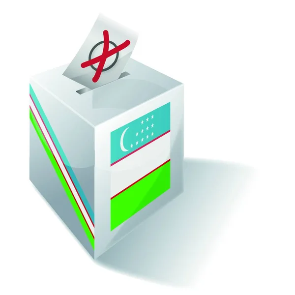 Cuadro Selección Uzbekistán Derecho Voto — Vector de stock