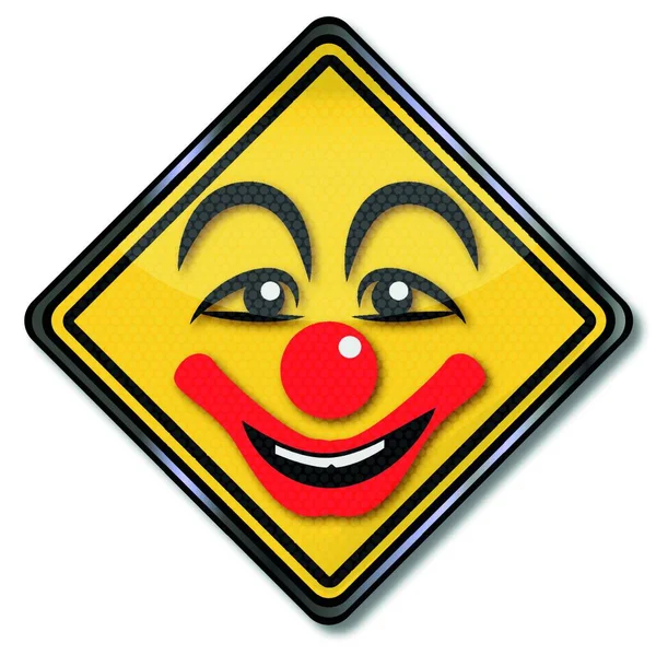 Schild Clown Ziekenhuis — Stockvector