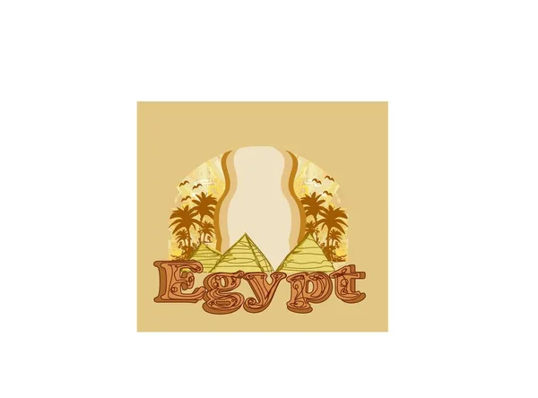 Cornice Con Piramidi Giza — Vettoriale Stock