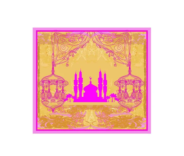 Abstraktní Náboženské Zázemí Ramadan Kareem Vector Design — Stockový vektor