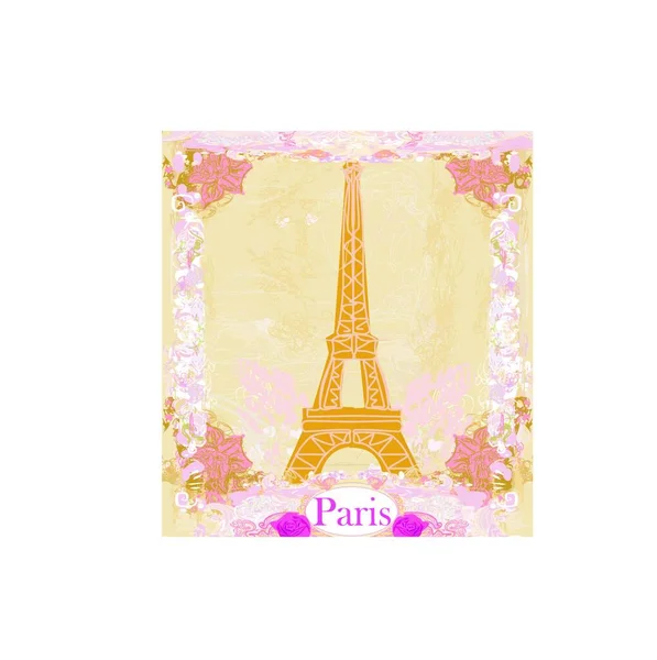 Eiffelturm Künstlerischen Hintergrund Vektorillustration — Stockvektor