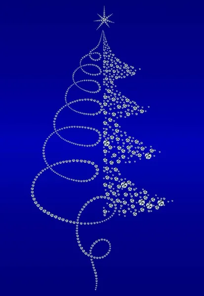Χριστουγεννιάτικο Δέντρο Πολυτελείας Εικονογράφηση Διανυσματική Μορφή — Διανυσματικό Αρχείο