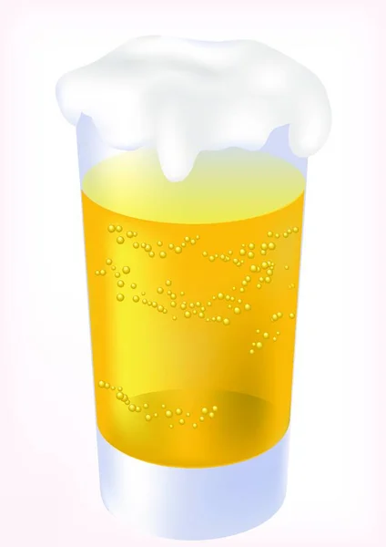 Ilustración Del Vaso Cerveza Vector — Vector de stock