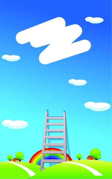 Ladder Sky — Stock Vector