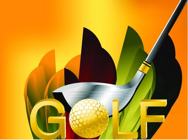 Golf Sport Concept Illustratie — Stockvector