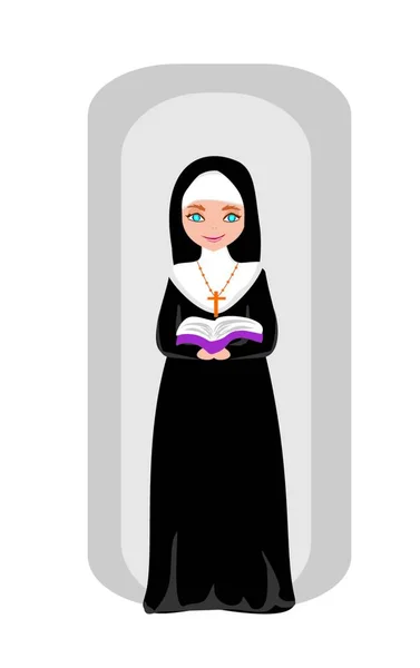 Vektorillustration Der Nonne — Stockvektor