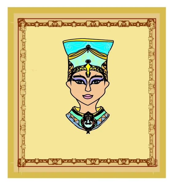 Старая Бумага Египетской Царицей Клеопатрой — стоковый вектор