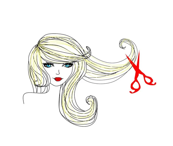 Coiffeur Faisant Coupe Cheveux Salon Beauté — Image vectorielle