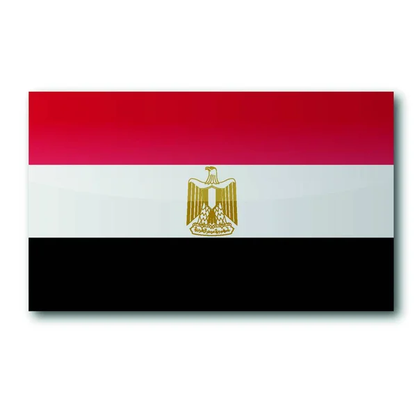 Mısırın Bayrağı Vektör Illüstrasyonu — Stok Vektör