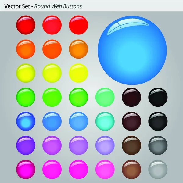 Imagen Varios Botones Web Colores — Vector de stock