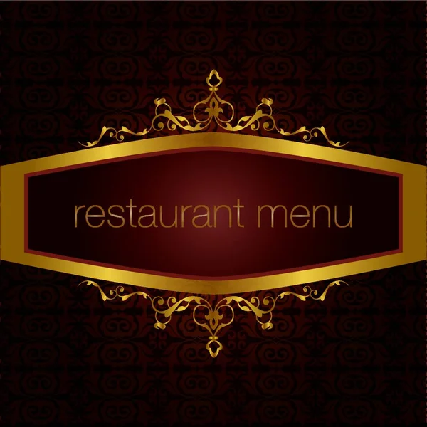 Étudié Modèle Traditionnel Menu Restaurant Oriental — Image vectorielle